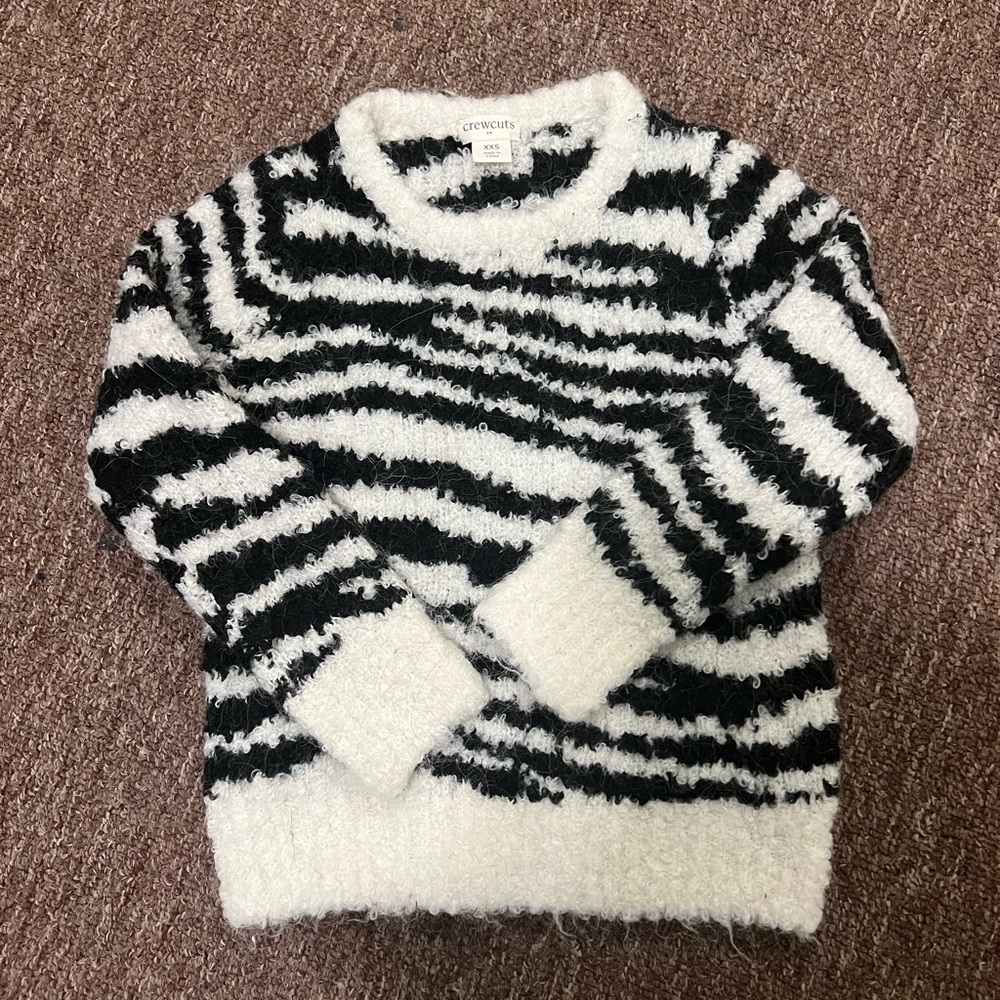 Black and White Crewcuts Childrens Sweater